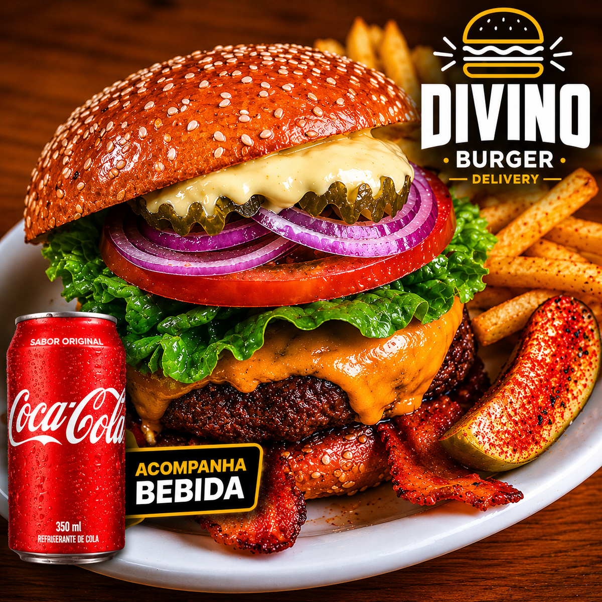 1X Classic Salada + Coca-Cola + Fritas